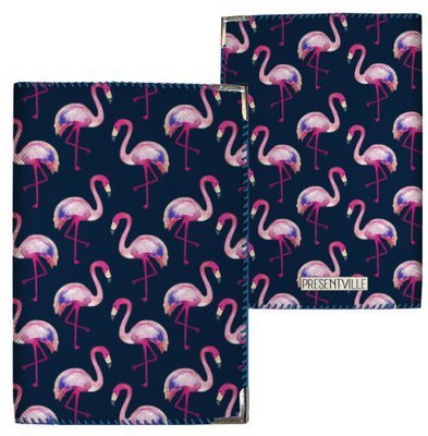 Обложка на паспорт Розовый фламинго