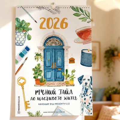 Календар-планер "Річний гайд до щасливого життя" на 2026 рік + СТІКЕРИ