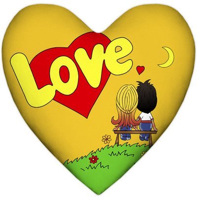 Подушка серце XXL Love, жовта