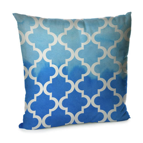 Подушка для дивана 45х45 см Орнамент на голубом фоне