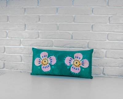 Подушка для дивану 50х24 см Дві квітки