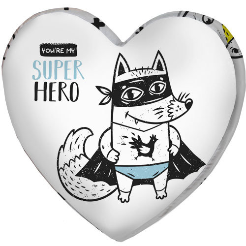 Подушка сердце 3D You`re my super hero