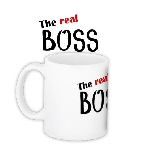 Чашка з принтом The real boss