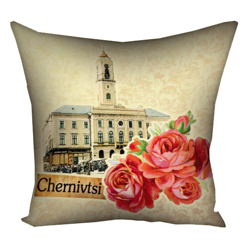 Подушка з принтом 40х40 см Chernivtsi