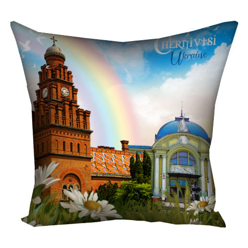 Подушка з принтом 40х40 см Chernivtsi