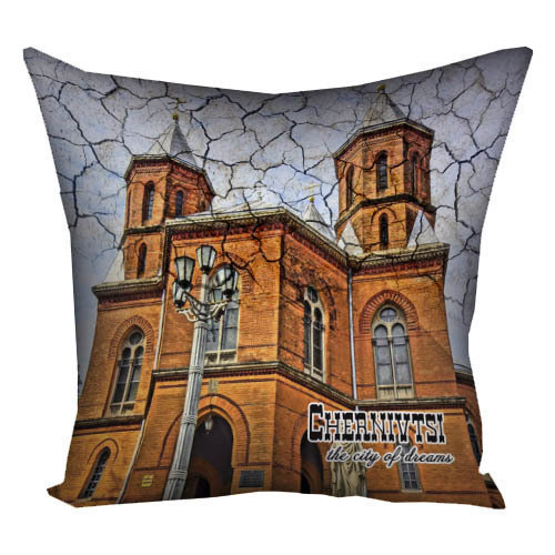 Подушка з принтом 40х40 см Chernivtsi the city of dreams