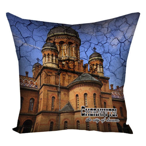 Подушка з принтом 40х40 см Chernivtsi the city of dreams