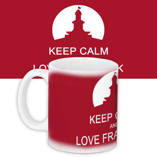 Чашка з принтом Keep сalm and love Frankivsk