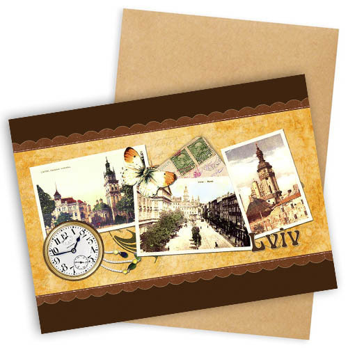 Листівка з конвертом Lviv