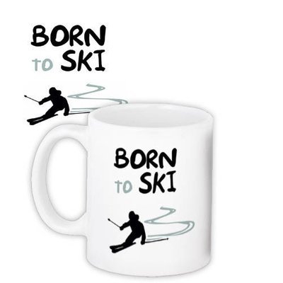 Чашка з принтом Born to ski