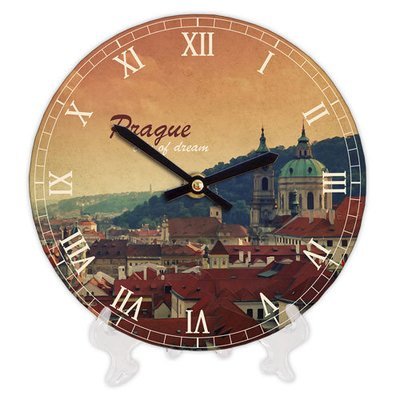 Годинник настінний круглий, 18 см Прага 
