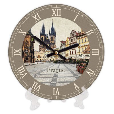 Годинник настінний круглий, 18 см Прага 
