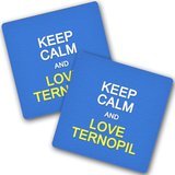 Підставка під чашку 2 шт Keep calm and love Ternopil