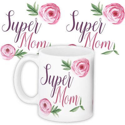 Чашка з принтом Super mom