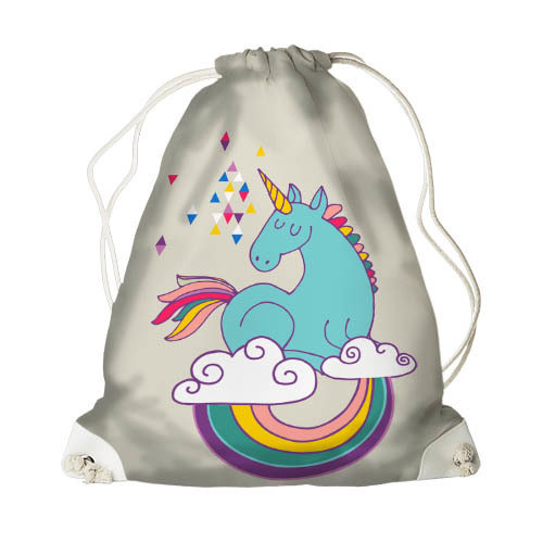 Рюкзак-мешок MINI Единорог и радуга