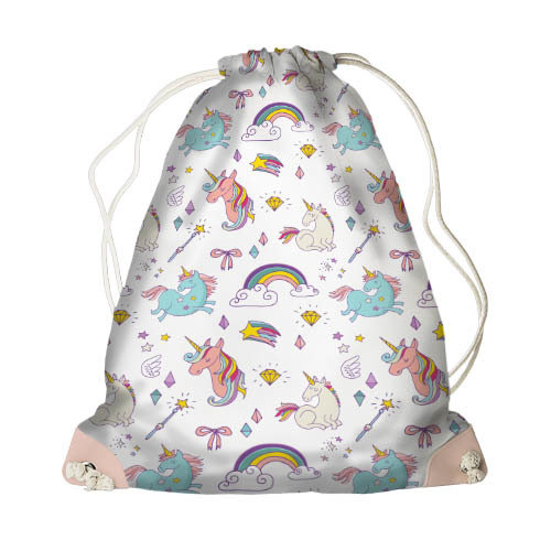 Рюкзак-мешок MINI Единороги и радуга