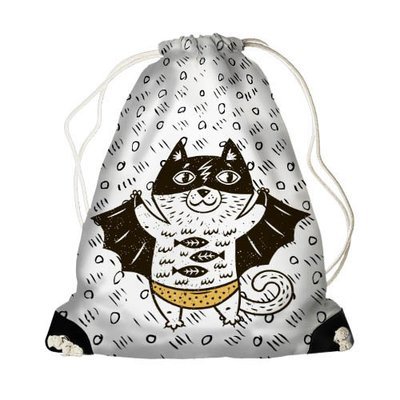 Рюкзак-мішок MINI Кіт-супергерой