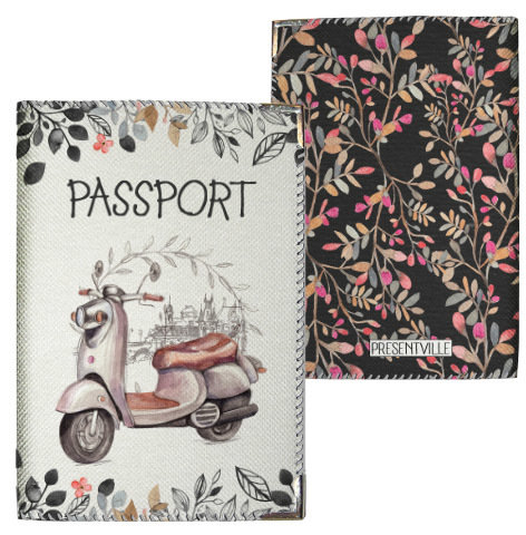 Обложка на паспорт Мопед