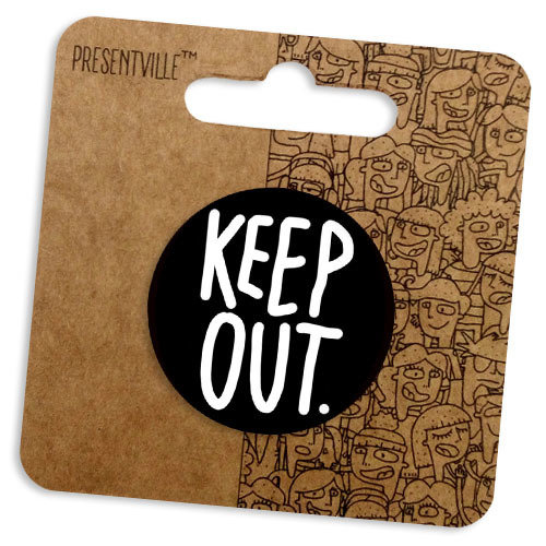 Значок круглий 38 мм Keep out