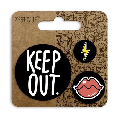 Комплект значков 56, 38, 25 мм Keep out ZBK_17J016