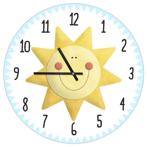 Часы настенные круглые, 36 см Солнце