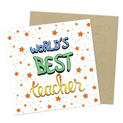 Маленька листівка World’s best teacher