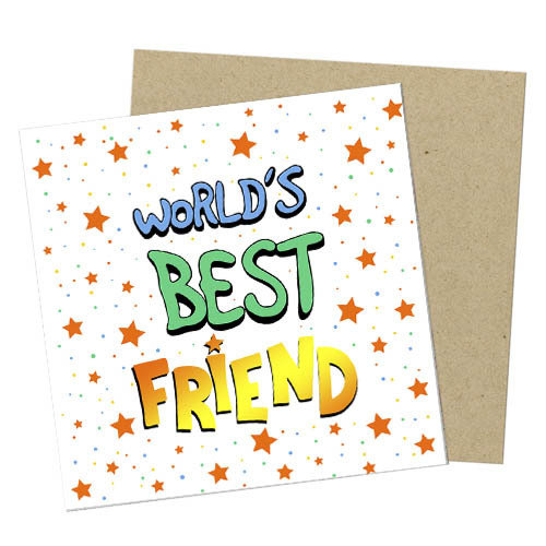 Маленькая открытка Worlds best friend