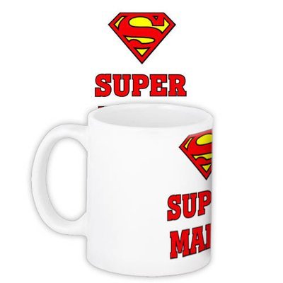 Чашка з принтом Супермама