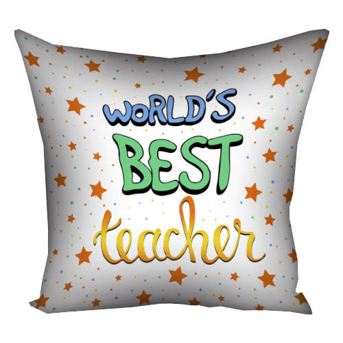 Подушка с принтом 40х40 см World's best teacher