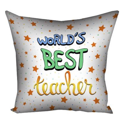 Подушка з принтом 40х40 см World's best teacher