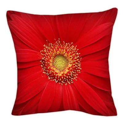 Наволочка для подушки 50х50 см Красный цветок