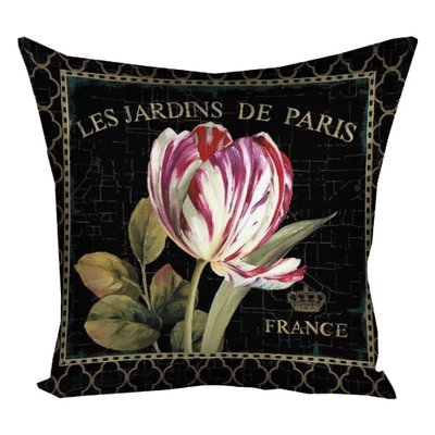 Подушка з принтом 30х30 см Les jardins de Paris