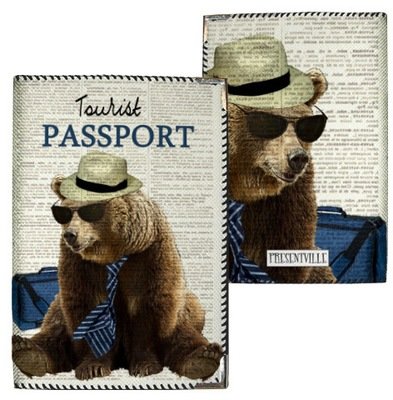 Обкладинка на паспорт Tourist bear