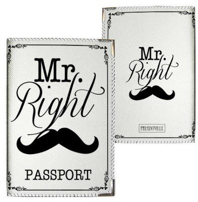 Обложка на паспорт Mr. Right PD_L020_WH