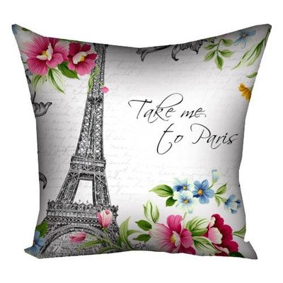 Подушка з принтом 30х30 см Take me to Paris