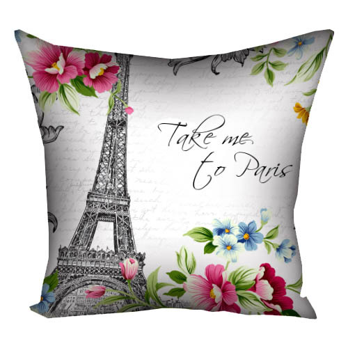 Подушка з принтом 50х50 см Take me to Paris