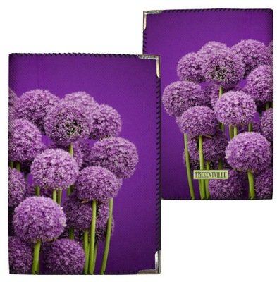 Обкладинка на паспорт Фіолетові квіти