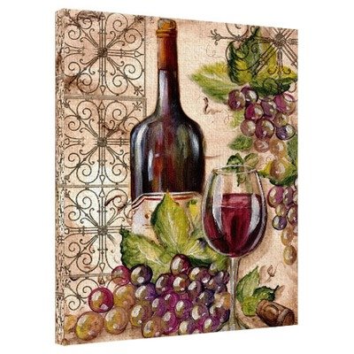 Картина на тканині, 40х50 см Вино