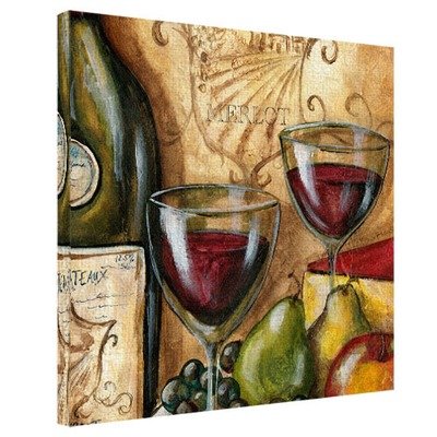 Картина на тканині, 50х50 см Wine Merlot