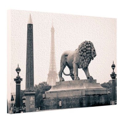 Картина на тканині, 45х65 см Статуя лева. Париж