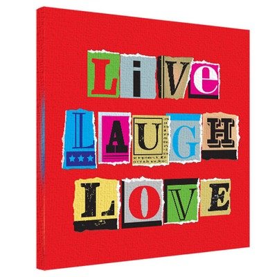 Картина на тканині, 50х50 см Live laugh love
