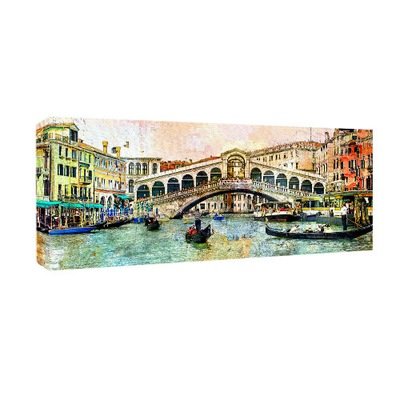 Картина на тканині, 30х65 см Венеція