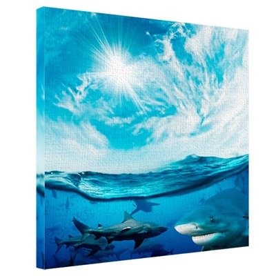 Картина на тканині, 65х65 см Акули