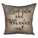 Подушка з принтом 40х40 см Keep calm and Wonder on!