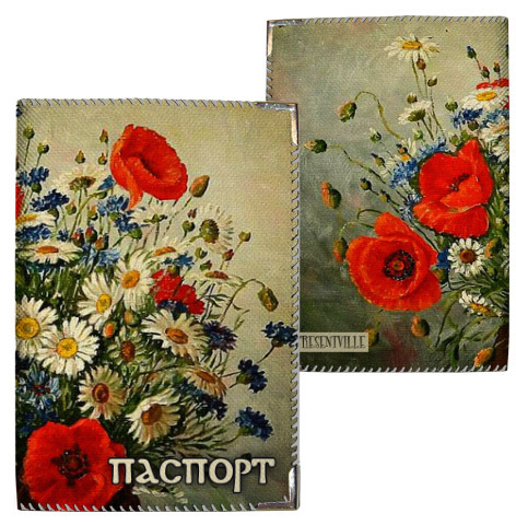 Обложка на паспорт Полевые цветы