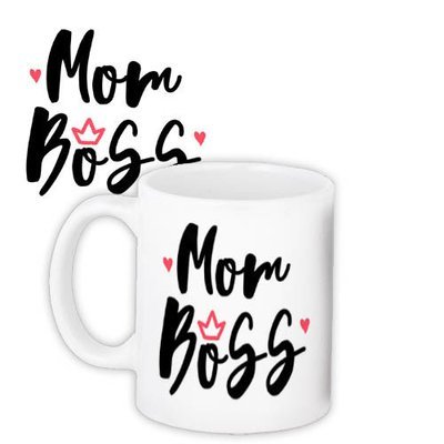 Чашка з принтом Mom boss