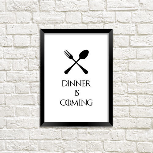 Постер в рамке A5 Dinner is coming