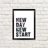 Постер у рамці A3 New day new start