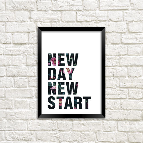 Постер в рамці A5 New day new start