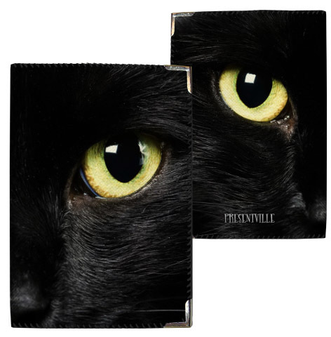 Обложка на паспорт Глаза чёрного кота